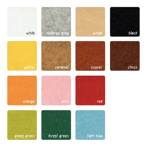 WOOL BLEND FELT SHEETS 9x12” - Mimihali