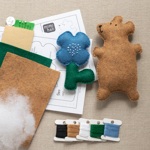 Pika and Flower felt sewing kit for kids Mimihali