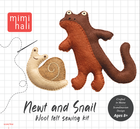 Newt and Snail felt sewing kit for kids Mimihali
