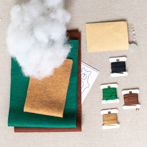 Bear and Tree felt sewing kit for kids MimihaliNew