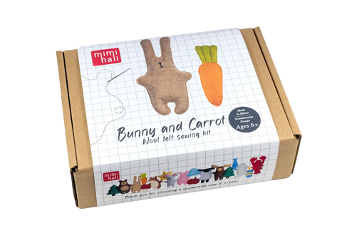 Handmade felt bunny plush – beginner-friendly sewing kit