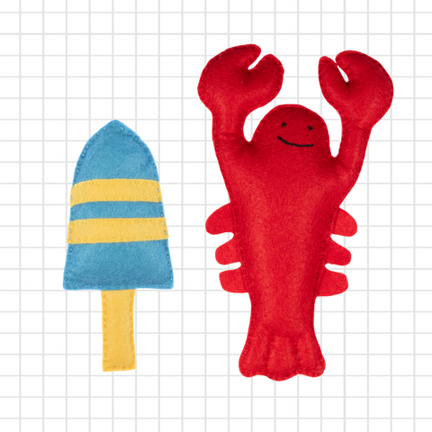 BUB THE LOBSTER + BUOY felt sewing kit Mimihali