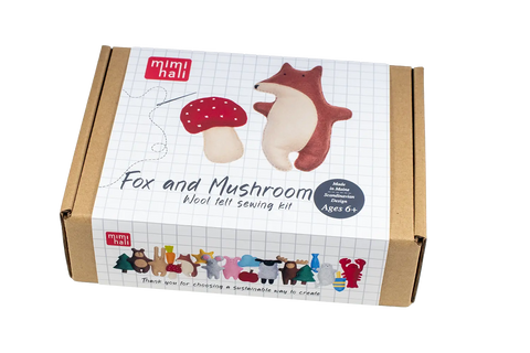 DIY plush fox from Mimihali sewing kit – wool felt soft toy
