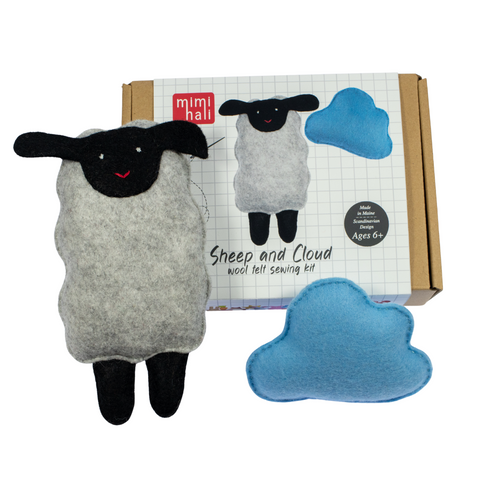 SULO THE SHEEP + CLOUD felt sewing kit MimihaliNew