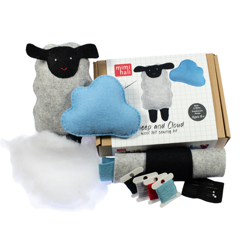 SULO THE SHEEP + CLOUD felt sewing kit MimihaliNew