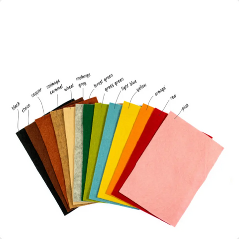 WOOL BLEND FELT SHEETS 9x12” - Mimihali