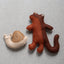 handmade felt newt and snail