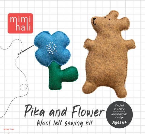 Pika and Flower felt sewing kit for kids Mimihali