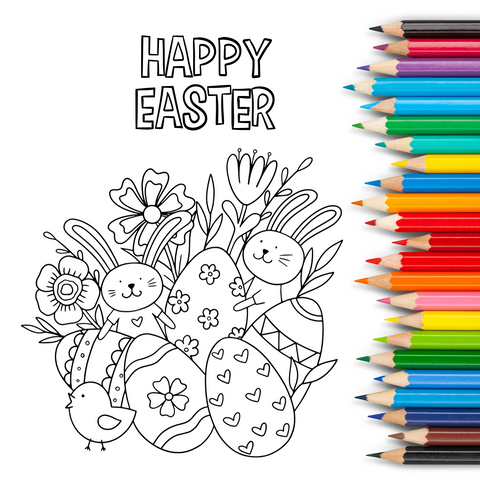 FREE COLORING SHEETS PDF DOWNLOAD - Easter