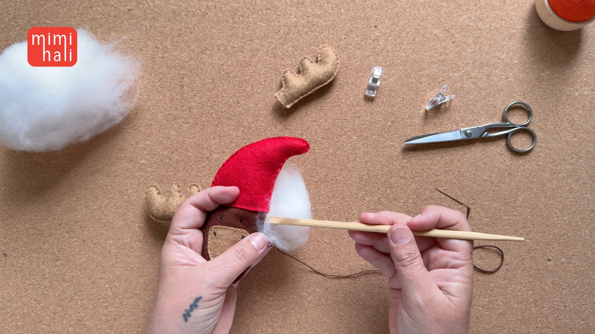 instructions for mimihali moose ornamant
