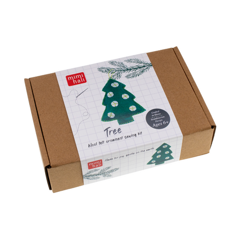 Christmas tree ornament felt sewing kit — DIY holiday craft